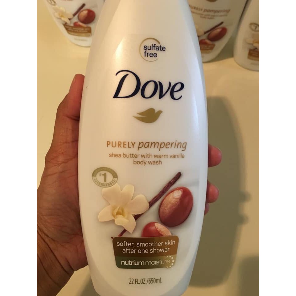 Dove Purely Pampering Shea Butter with Warm Vanilla Body Wash 650ml ...