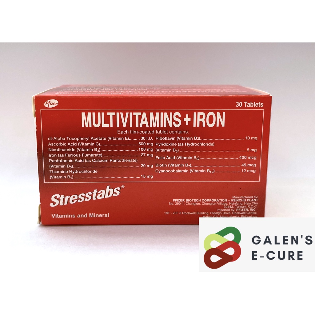 Stresstabs Multivitamins + Iron (30 Tabs) | Shopee Philippines