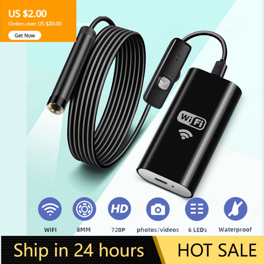 Wifi Endoscope Camera HD720P Borescope USB Camera Semirigid Cable