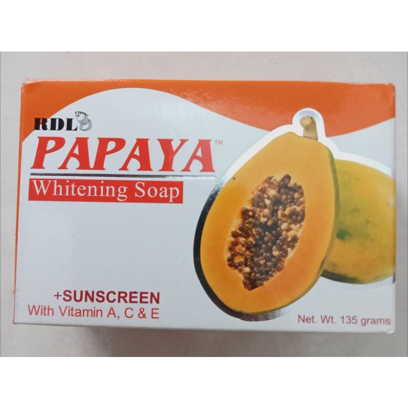 RDL PAPAYA WHITENING SOAP 135g +sunscreen Shopee Philippines