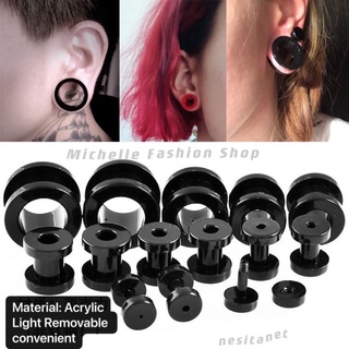 Pair/Pad Acrylic Ear Plugs Non allergic Tunnel Earrings Ear Piercing Expander Fashion Punk jewelry #1