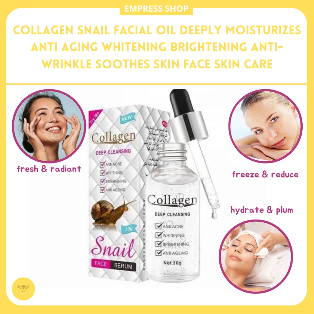 100 Effective Collagen Snail Facial Oil Deeply Moisturizes Anti Aging
