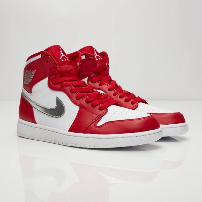 jordan 1 red white silver