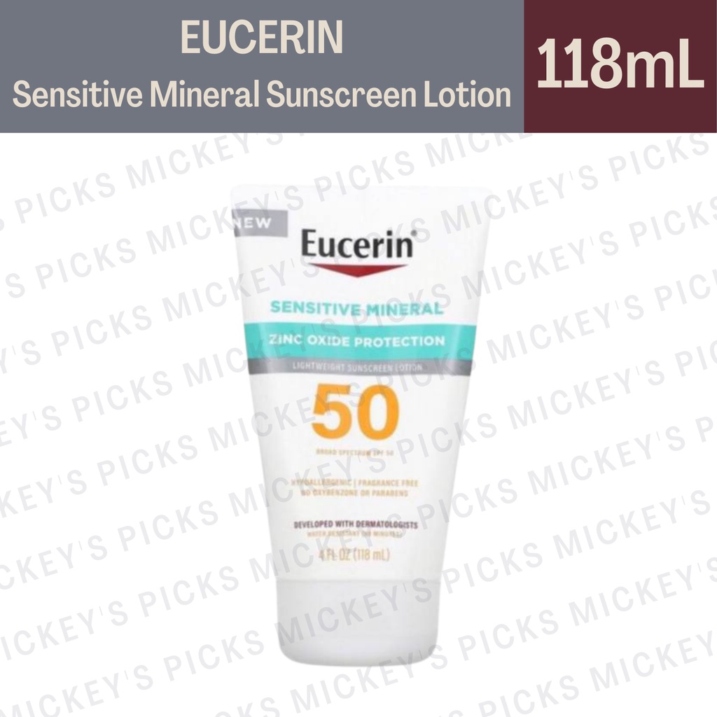 Eucerin Sensitive Mineral, Lightweight Sunscreen Lotion, SPF 50