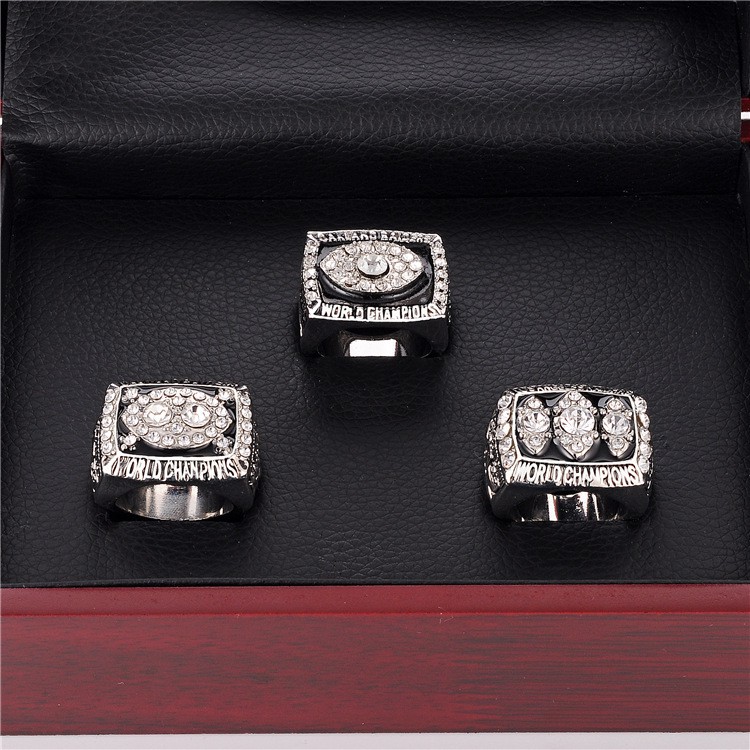 Lilong A Set of 6 Las Vegas Championship Ring by Display Box Set, Golden