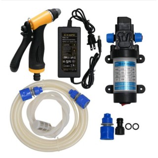 12V 80W 130Psi High Pressure Self-Priming Car Portable Wash Washer Water Pump With 100-240V #2