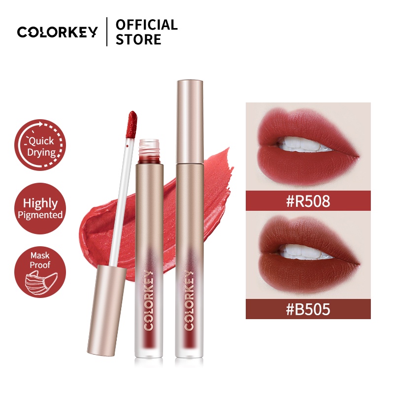 Colorkey Non-stick Cup Lip Tint Silky Texture Waterproof Moisturize Lip 