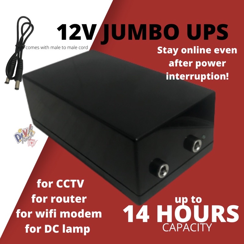 12V UPS 30000MAH BATTERY BACKUP FOR WIFI ROUTERS/CCTV/BIOMETRICS