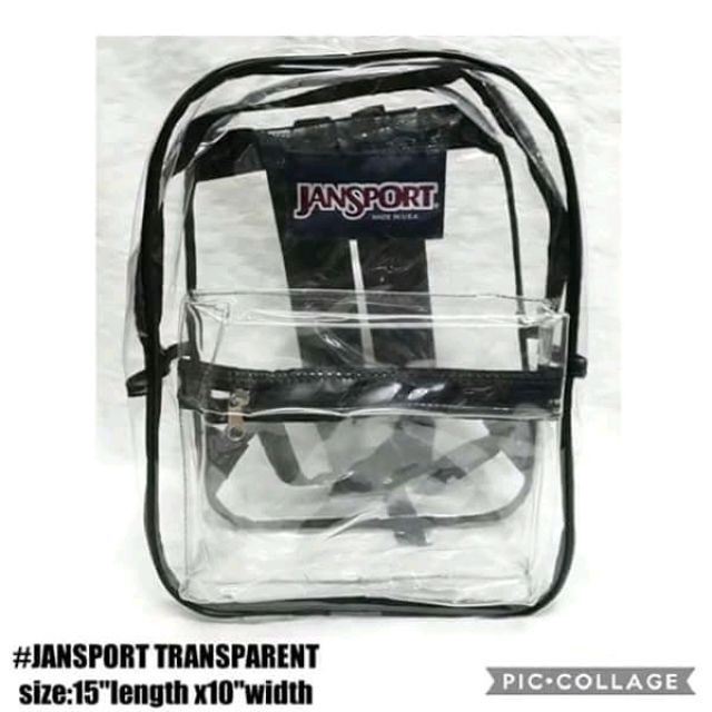 jansport clear plastic backpack