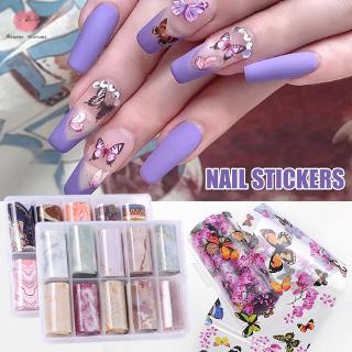 Fs 10 Roll Box Star Nail Foils Transfer Decals Halloween Shimmering Nail Art Stickers Nail Tips Diy Decorations Shopee Philippines