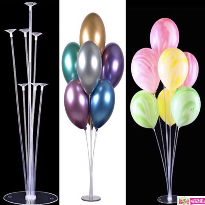 Acrylic Balloon stand 7 Sticks Table Balloon Stand Set Balloon stick ...