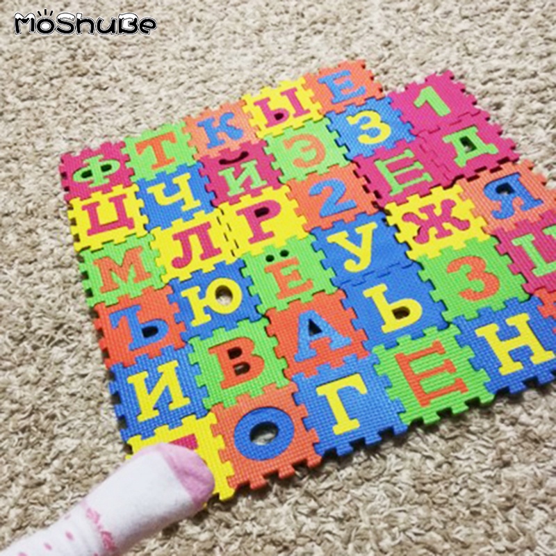 36pcs Soft EVA Foam Baby Kids Play Mat Alphabet Number Puzzle Jigsaw ED 