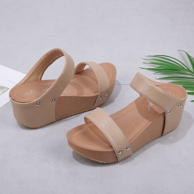 ladies slip on wedges