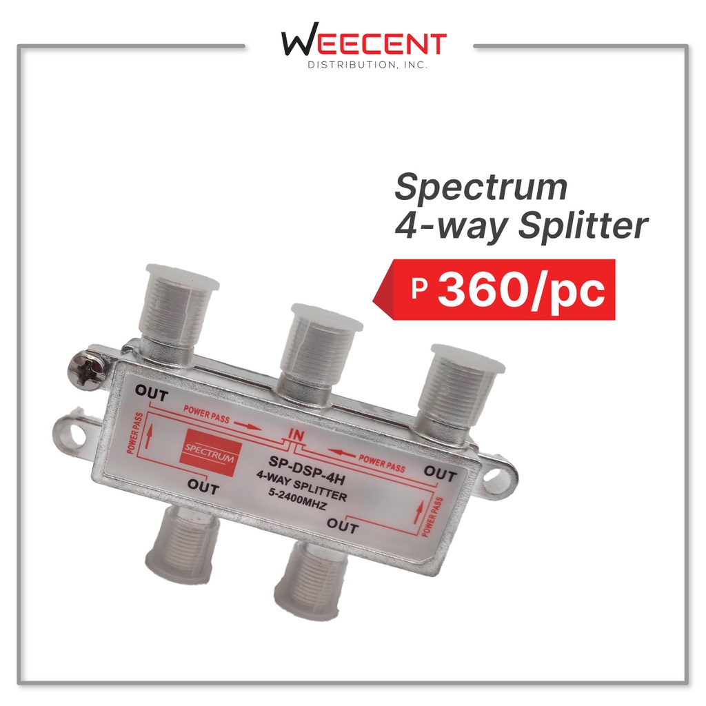 SPECTRUM 4WAY SPLITTER Shopee Philippines