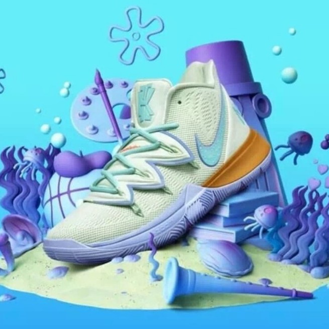 spongebob x nike kyrie 5 squidward mens