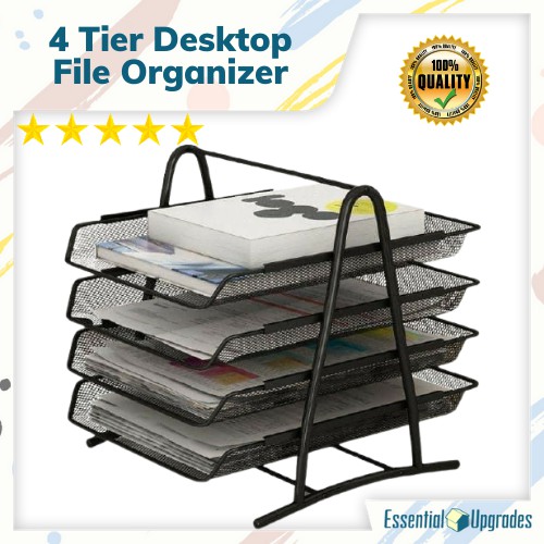 Desk Organizer Paper Tray with 4 Tier Desktop File Organizer Office