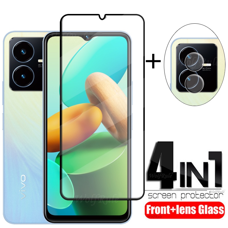 4-in-1 Vivo Y22S Y16 Y35 2022 2 Glass+2 Camera Lens Anti-scratch ...