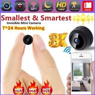 Spy Camera Wireless Hidden WiFi Mini HD 1080P Portable Home Security Covert Cam Small Indoor Outdoor Video Recorder Motion Activated Night Vision Security Surveillance Cam Built-in