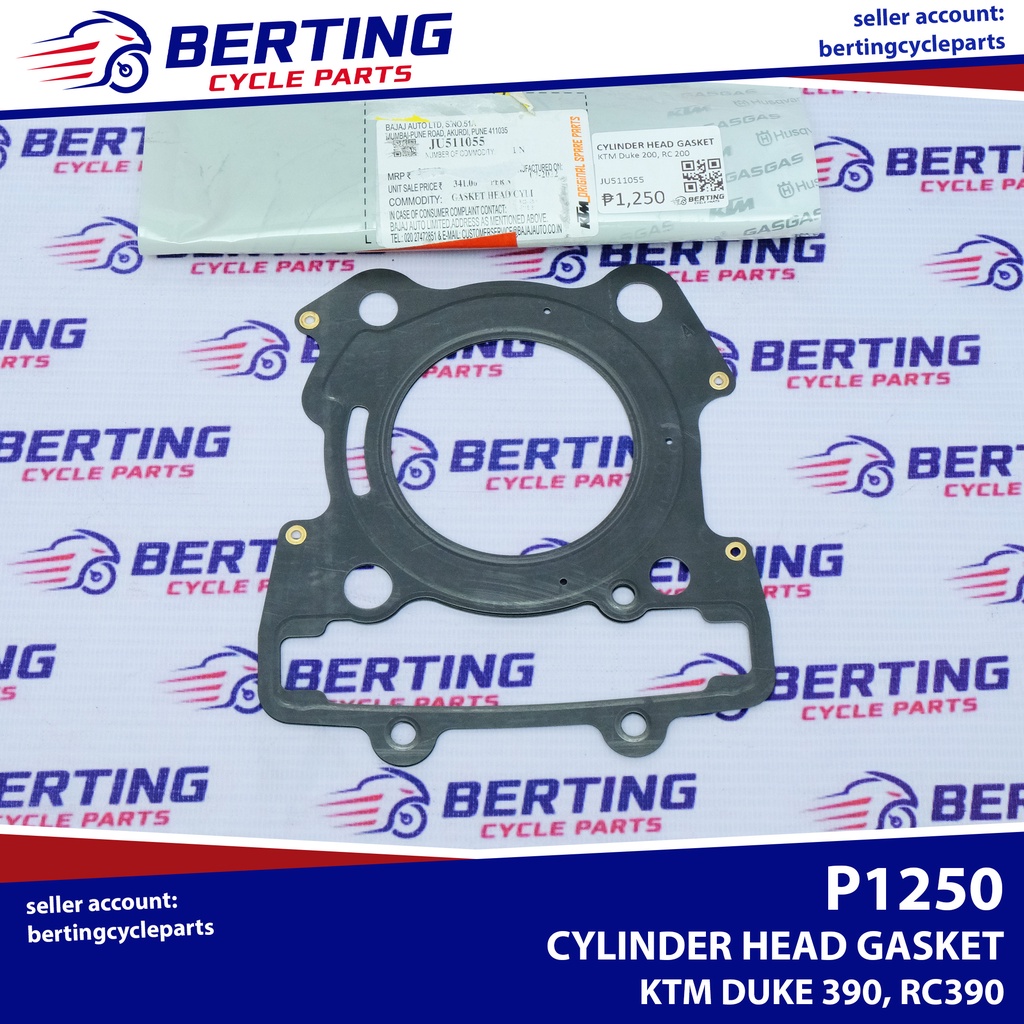 KTM CYLINDER HEAD GASKET Duke 200 RC 200 Genuine JU511055 Shopee