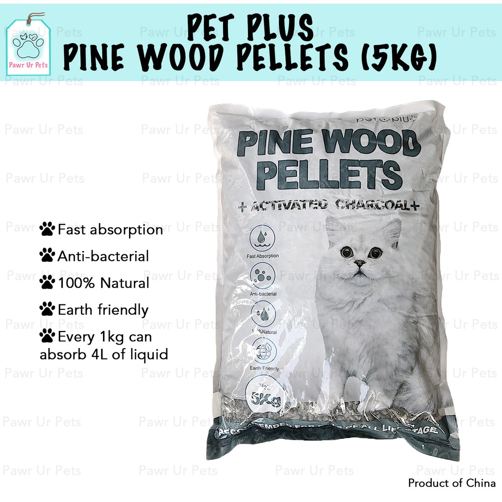 Pet Plus Pine Wood Pellets Activated Charcoal Cat Litter 5kg Shopee Philippines