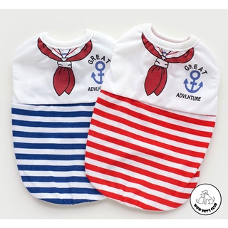 Sailor Striped Pet Dog Cat Vest T-shirt Summer Clothes Soft Cotton Puppy Small Big Teddy Chihuahua