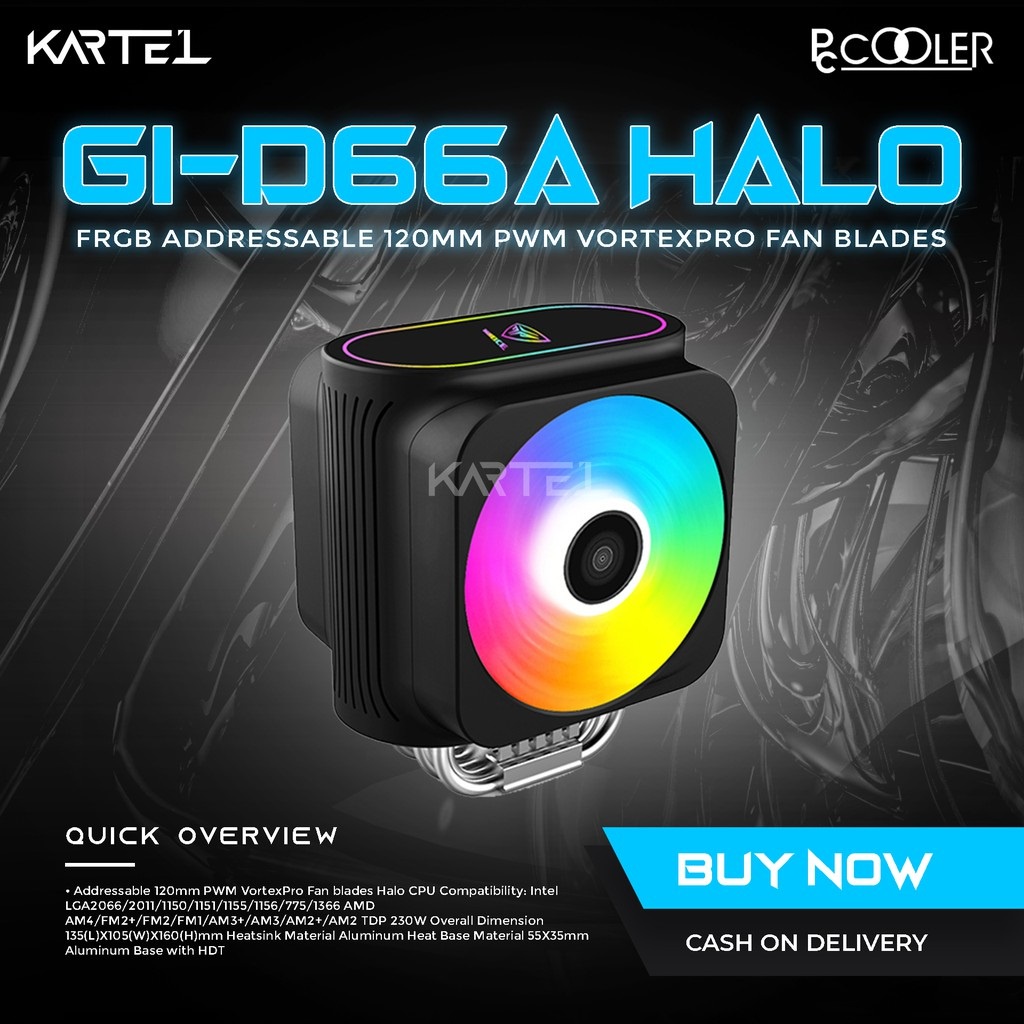 Pccooler gi d66a halo rgb обзор