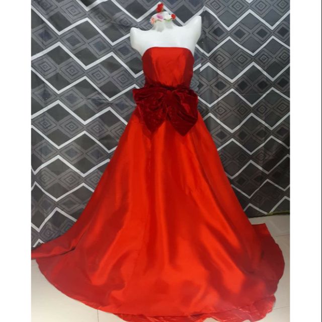 js prom gown red