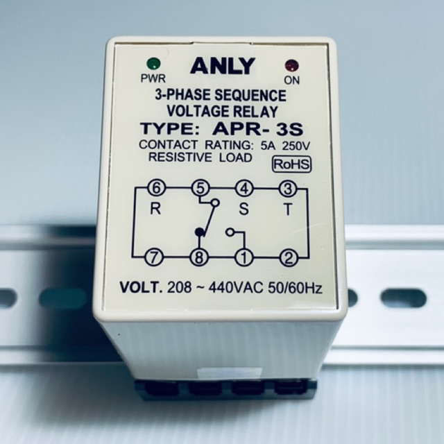 ANLY APR3S 3 PHASE SEQUENCE VOLTAGE RELAY W/ FREE SOCKET Shopee Philippines