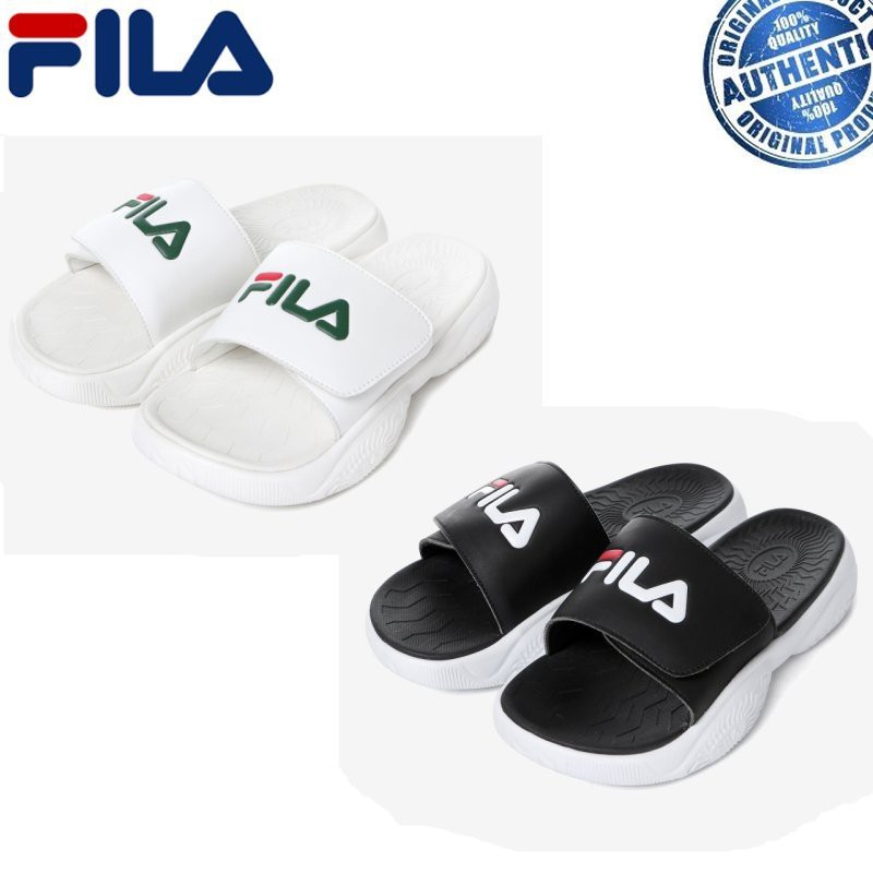 fila slippers black