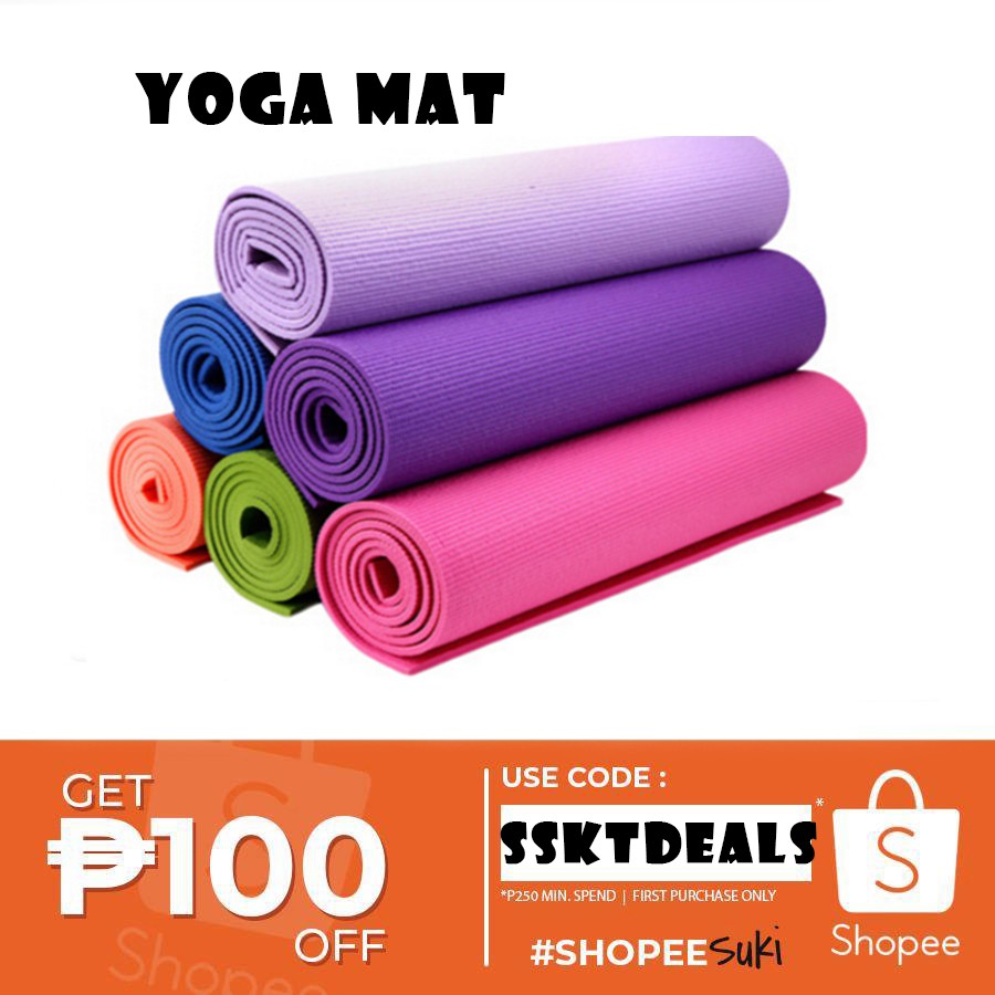 Skt Yoga Mat Size 61cm X 173cm Thickness 0 4cm Matt Shopee