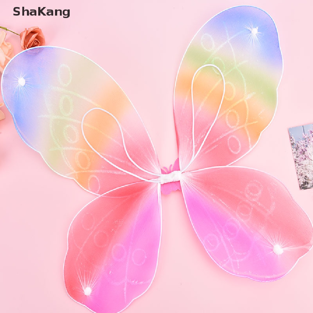 SKK Elegant Girl Fairy Butterfly Wing Rainbow Children Birthday Party ...