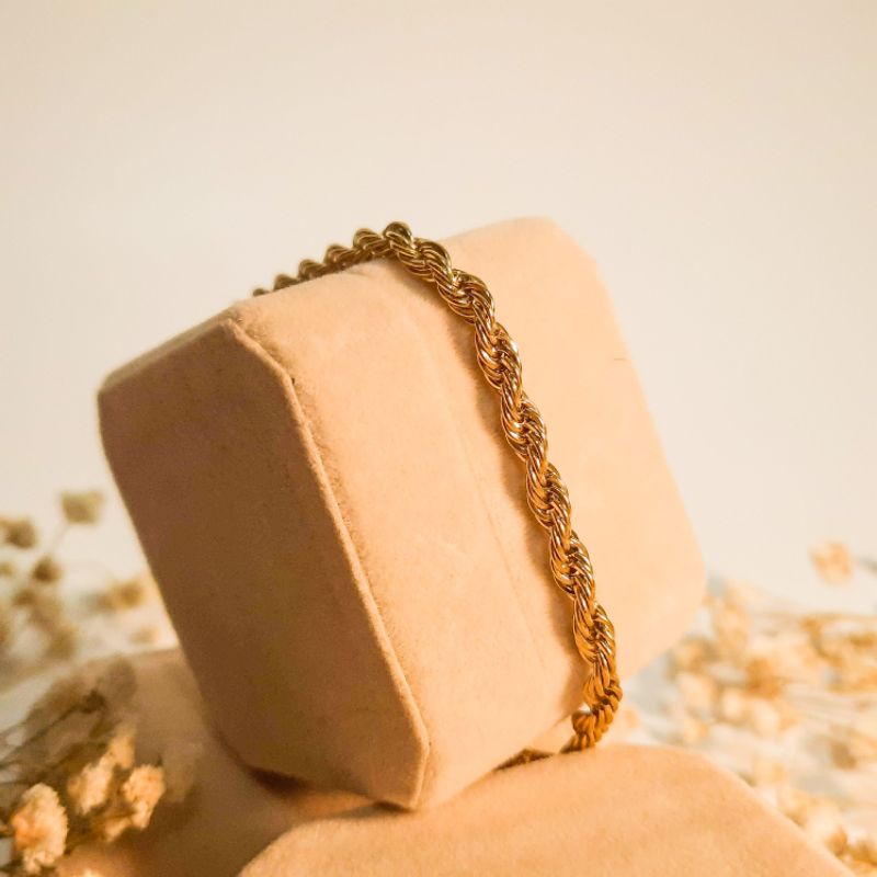 Braided Serpentine Chain Bracelet With Free Jewelry Box In Silver And Gold Tala By Kyla Shopee 6694