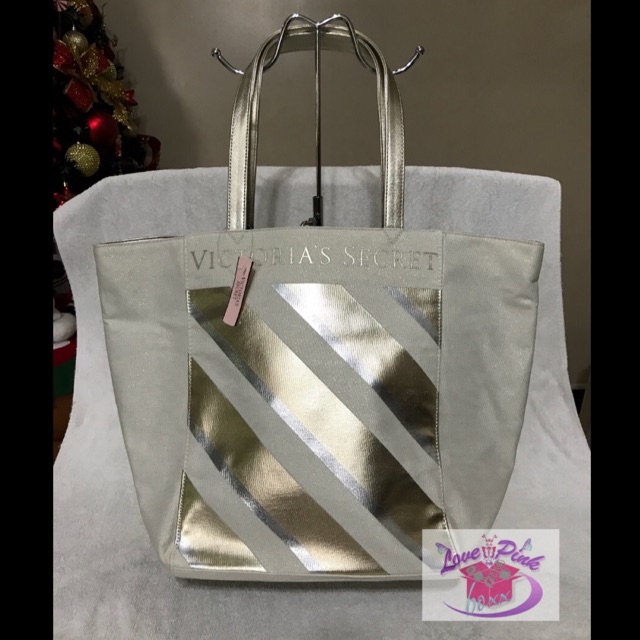 victoria secret gold tote