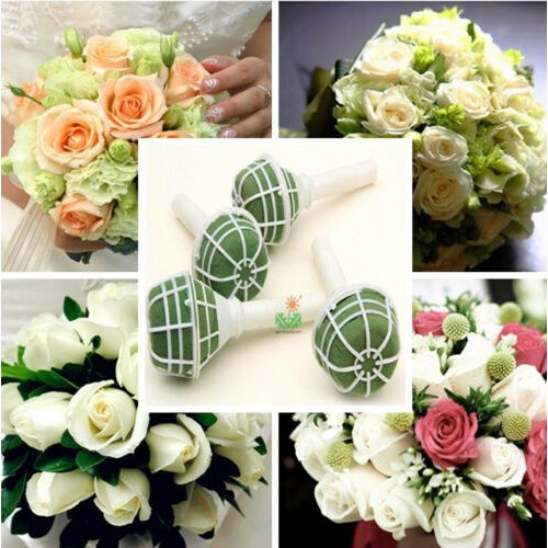 1 X Foam Bouquet Holder Handle Bridal Floral Wedding Flower Diy