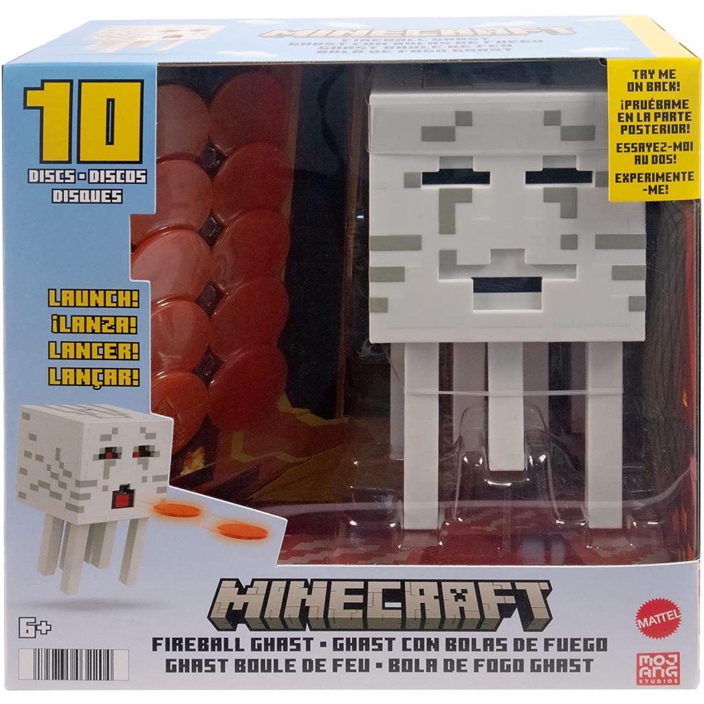 Mattel Minecraft Feature Fireball Ghast Spring Driver Figure Toy T