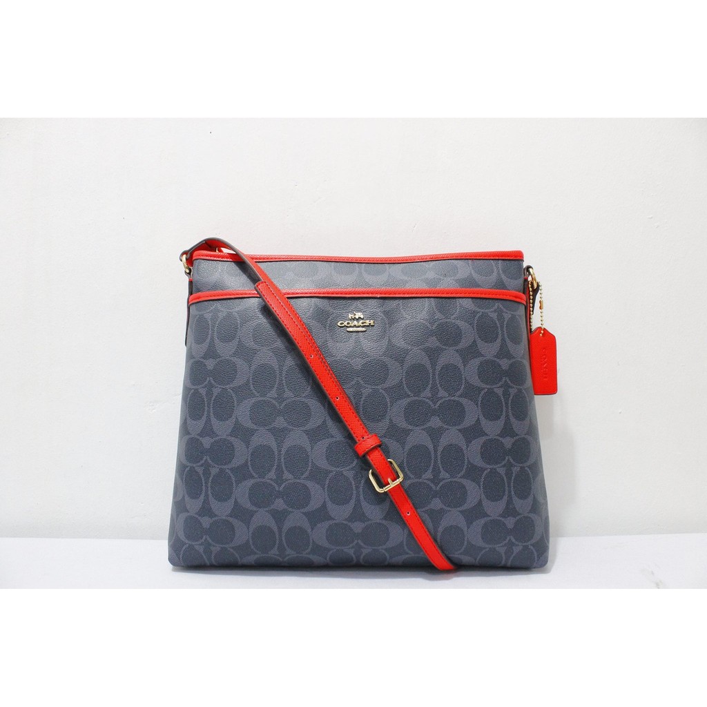 coach signature file bag