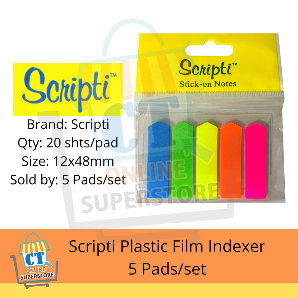 45502 Scripti Plastic Film Indexer 5 Pads/set | Shopee Philippines