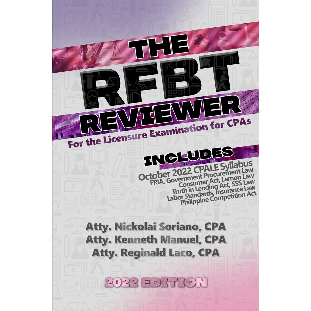 The RFBT Reviewer 2022 Ed By Soriano Manuel And Laco Shopee 