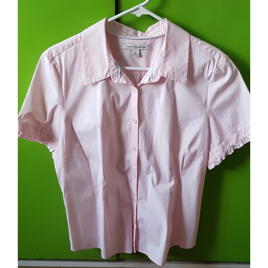 tommy hilfiger pink blouse