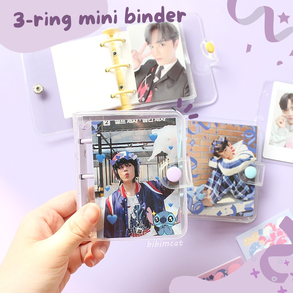 3ring Mini Binder Case/Mini Journaling Diary Binder Photocard Shopee