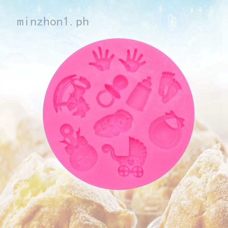 Minzhon1 Baby Shower Party Silicone Cake Mould 3d Fondant Cake