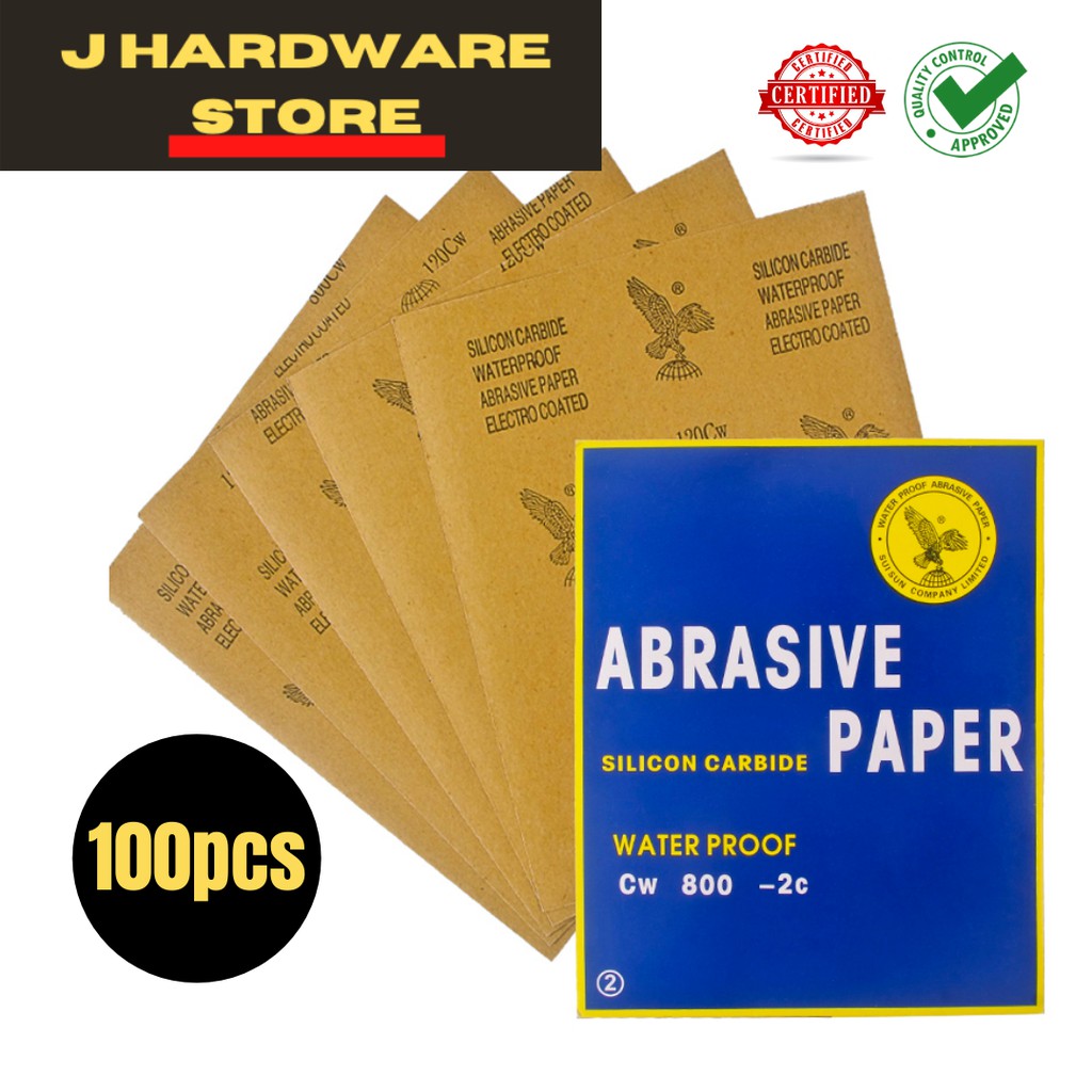 Imported 100 sheets Abrasive Sandpaper 60/80/100/120/150/180/240/320