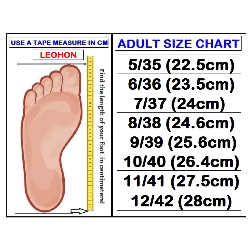 Women's Shoe Size Chart Philippines
