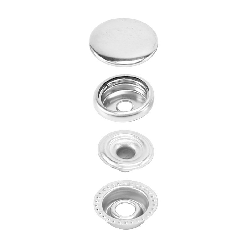 200 Pieces of Stainless Steel Fastener Snaps 15mm Sier Snap Button