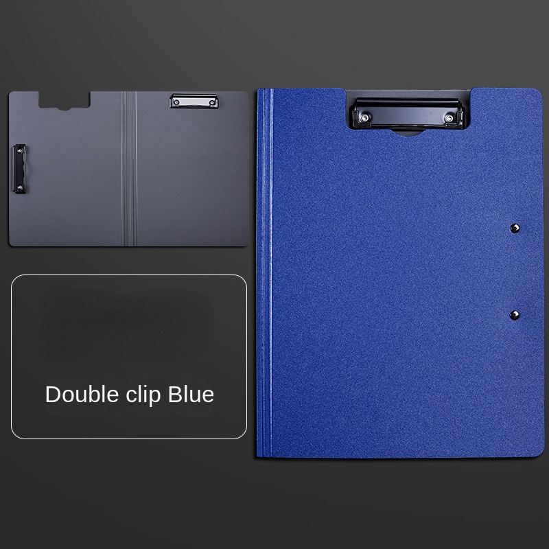 Double Paper Clip Clipboard with Cover Expanding File Folder for Office