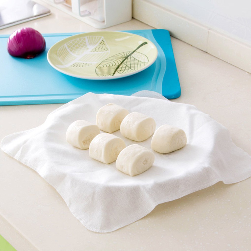 Reusable Cotton Steamer Mat Non-stick Pastry Dumpling Pad Cooking Baking Cloth