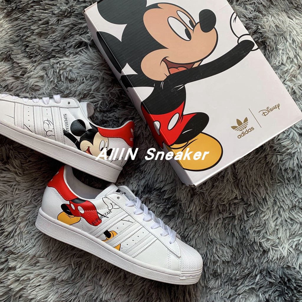 men's adidas x disney mickey mouse superstar casual shoes