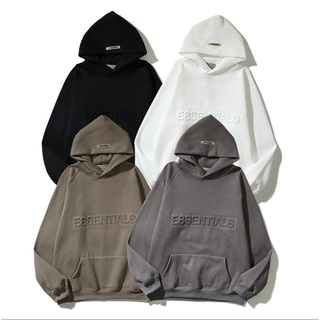 ✨✨Stock✨✨Plus Size FOG FEAR OF GOD Double Line ESSENTIALS Embossed Embossed High Street Couple Long Sleeve Hoodie