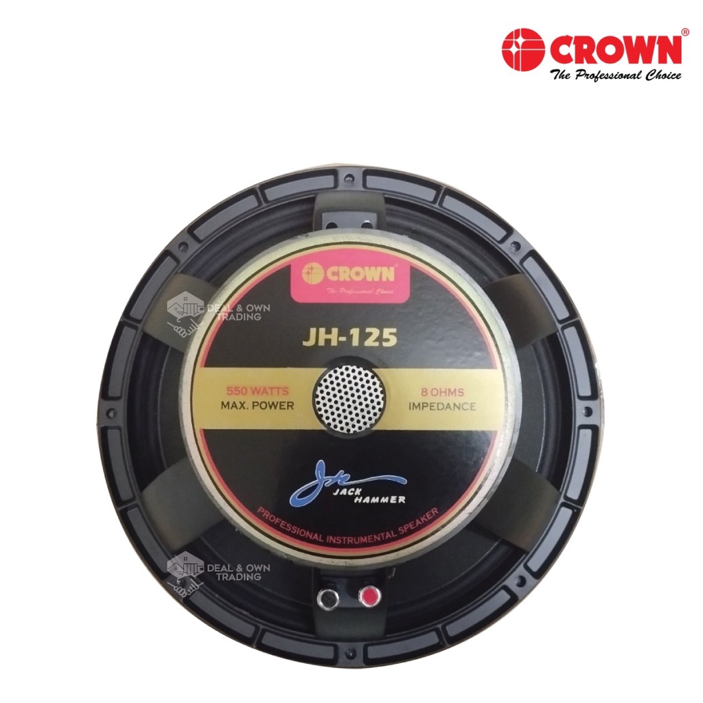 Crown JH-125 12 inch 500 Watts 8 Ohms Double Magnet High Power ...