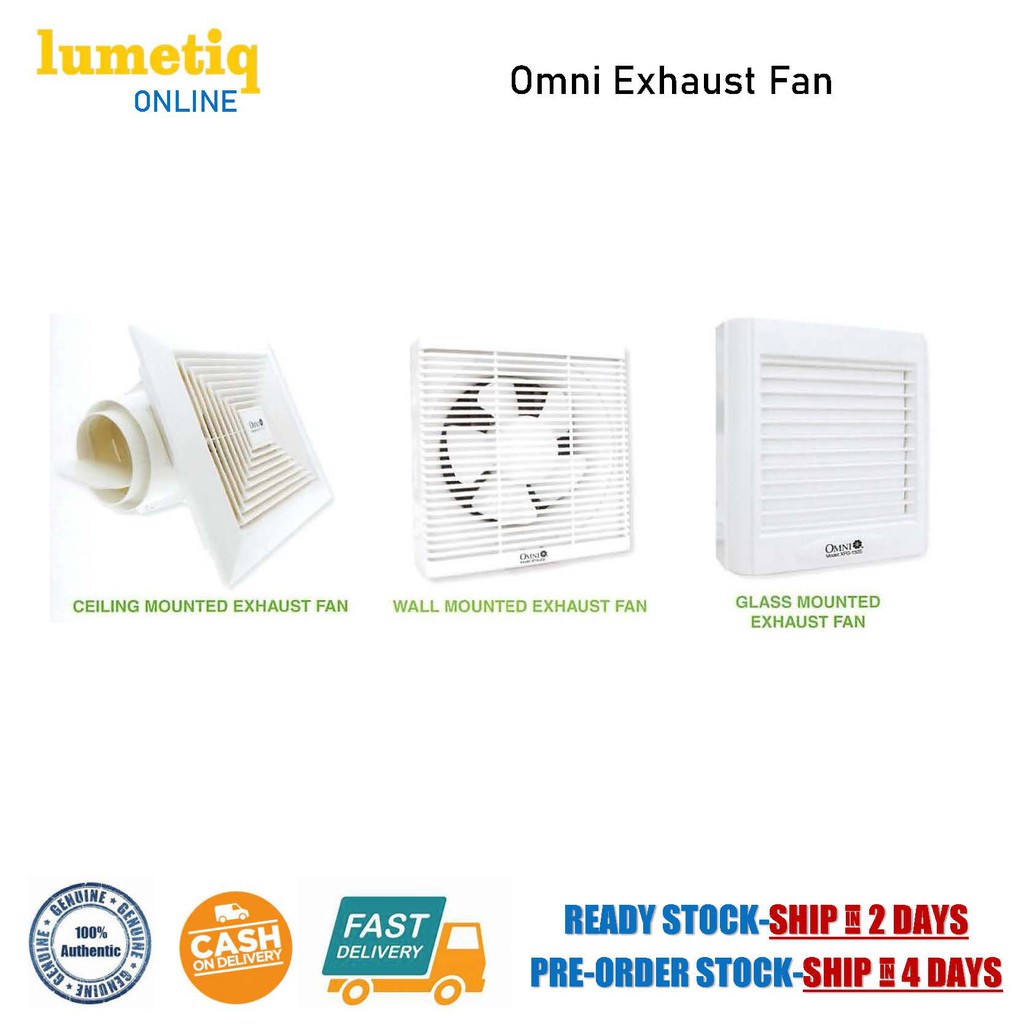 Omni Exhaust Fan (Ceiling/Wall Mounted) Shopee Philippines